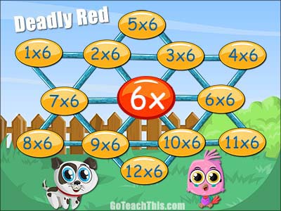 Multiplication Game - Deadly Red